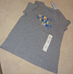 Cat & Jack Gray T-Shirt with Colorful Design Sz L 10/12